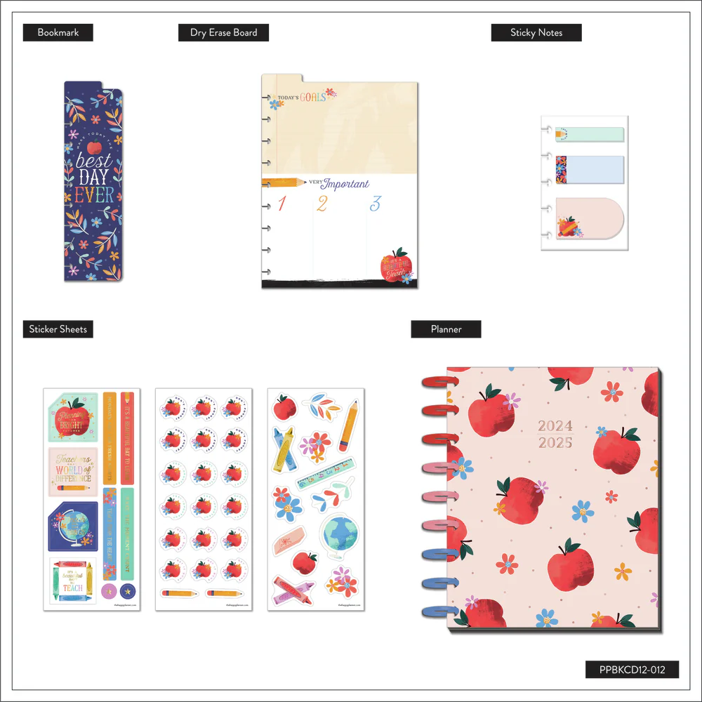 2024 Classroom Brights Teacher Happy Planner Box Kit - Classic Teacher Layout - 12 Months - Image 13