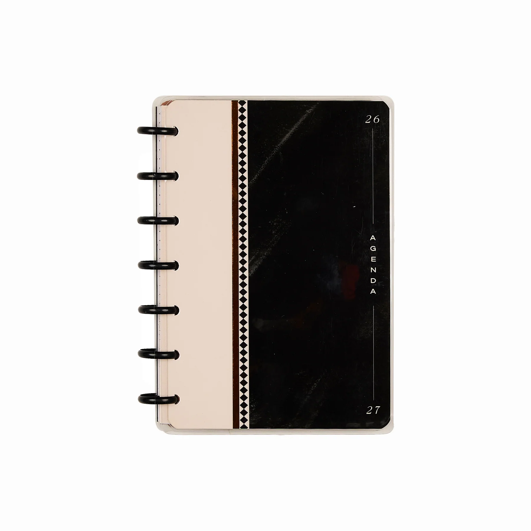 2026–2027 Neutral Noir Customizable Planner - Mini Vertical Layout - 12 Months