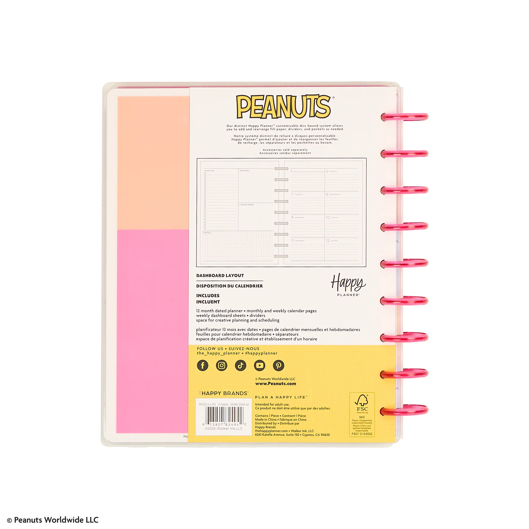 2026–2027 PEANUTS™ Customizable Planner - Classic Dashboard Layout - 12 Months - Image 24