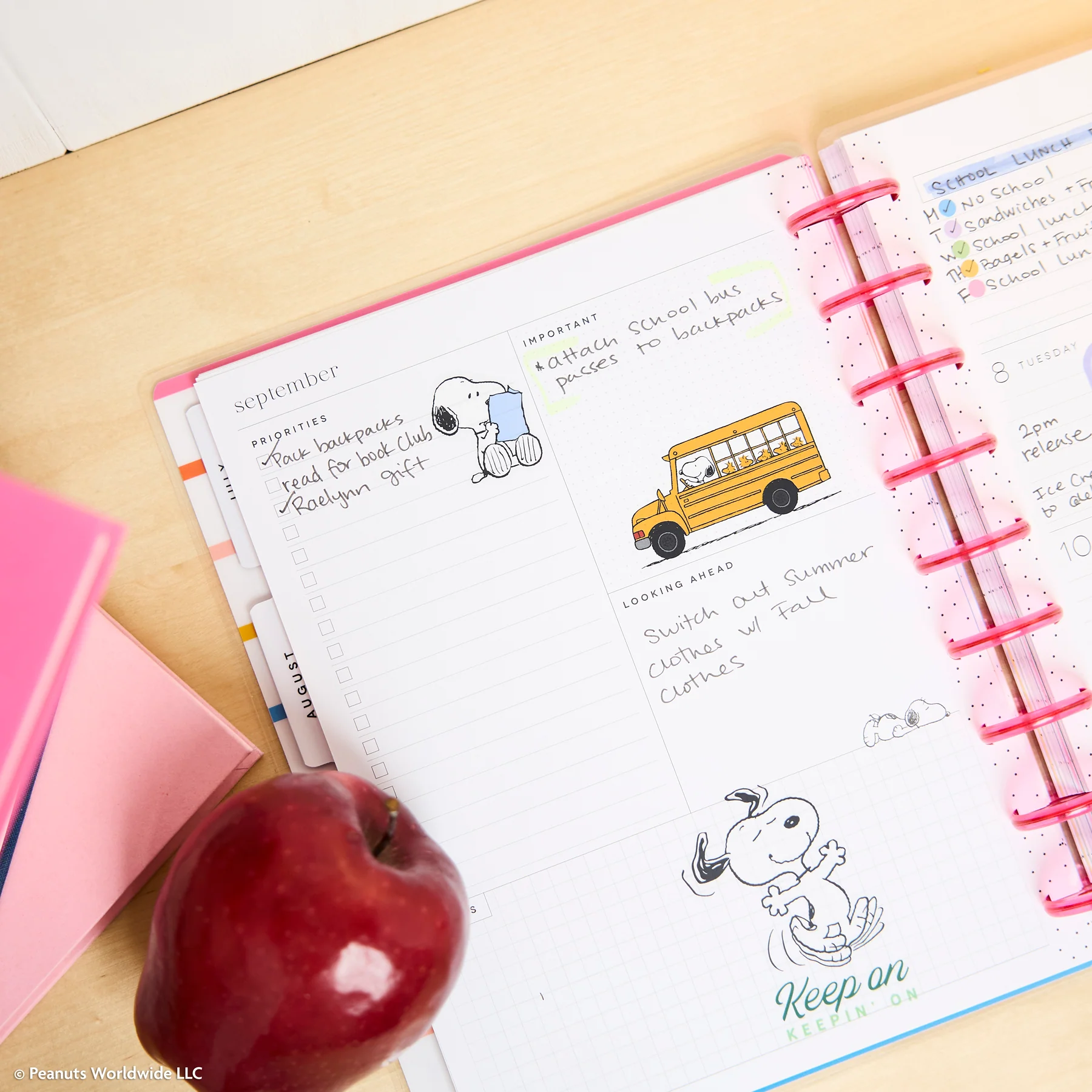 2026–2027 PEANUTS™ Customizable Planner - Classic Dashboard Layout - 12 Months - Image 5