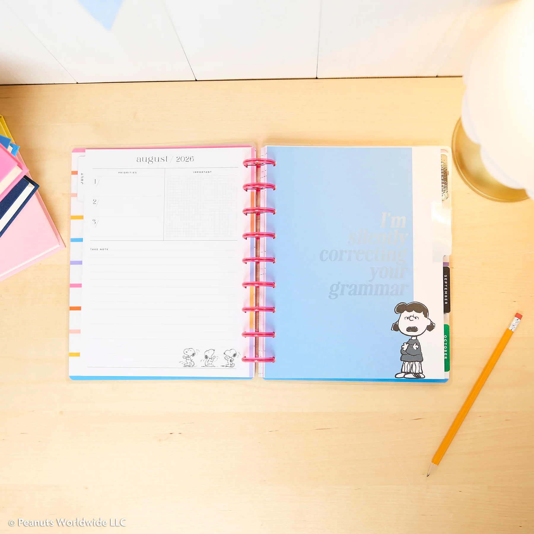 2026–2027 PEANUTS™ Customizable Planner - Classic Dashboard Layout - 12 Months - Image 8