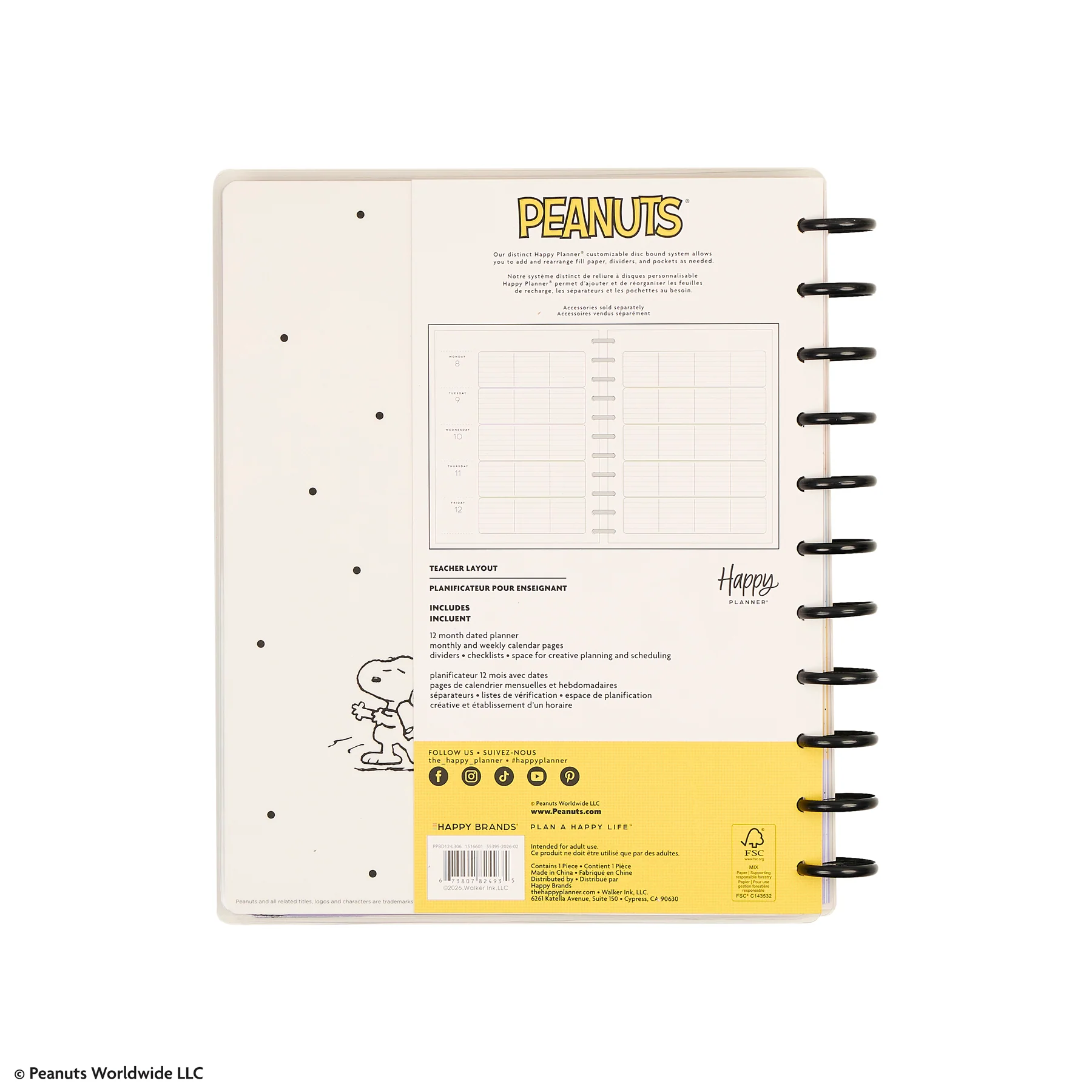 2026–2027 PEANUTS™ Customizable Teacher Planner - Big Teacher Layout - 12 Months - Image 26