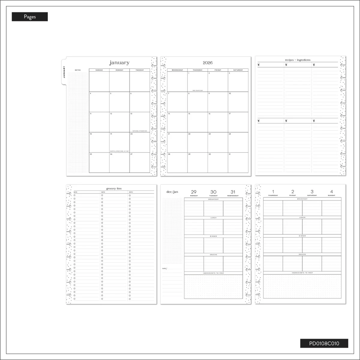 2026 Rustic Roots Customizable Meal Planner - Classic Meal Planning Layout - 12 Months - Image 17