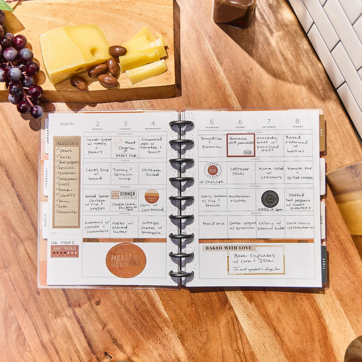 2026 Rustic Roots Customizable Meal Planner - Classic Meal Planning Layout - 12 Months - Image 4