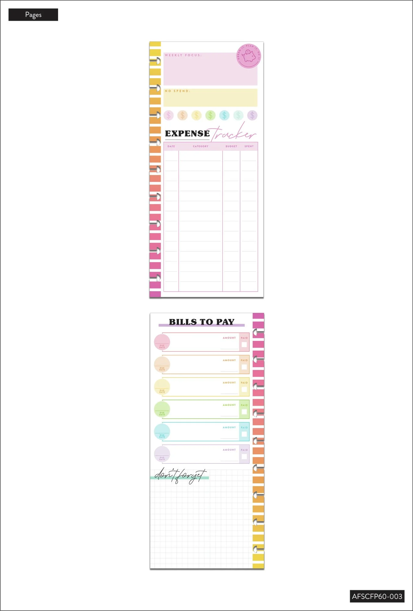 Savvy Saver Classic Half Sheet Filler Paper - Budget Tracker - Image 4