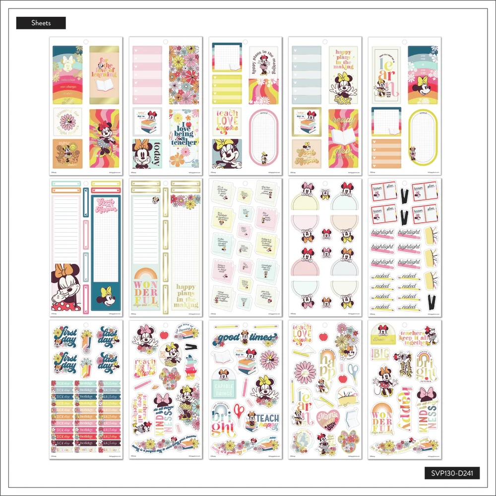 Disney Sunny Minnie Teacher - Value Pack Stickers - Big - Image 6
