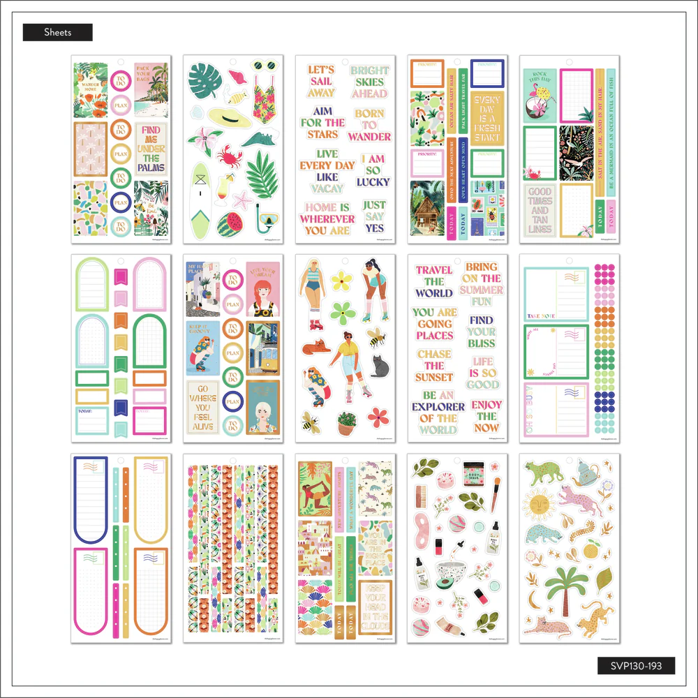 Happy Planner x TÃ nia Garcia Bright Travels - Value Pack Stickers - Image 5