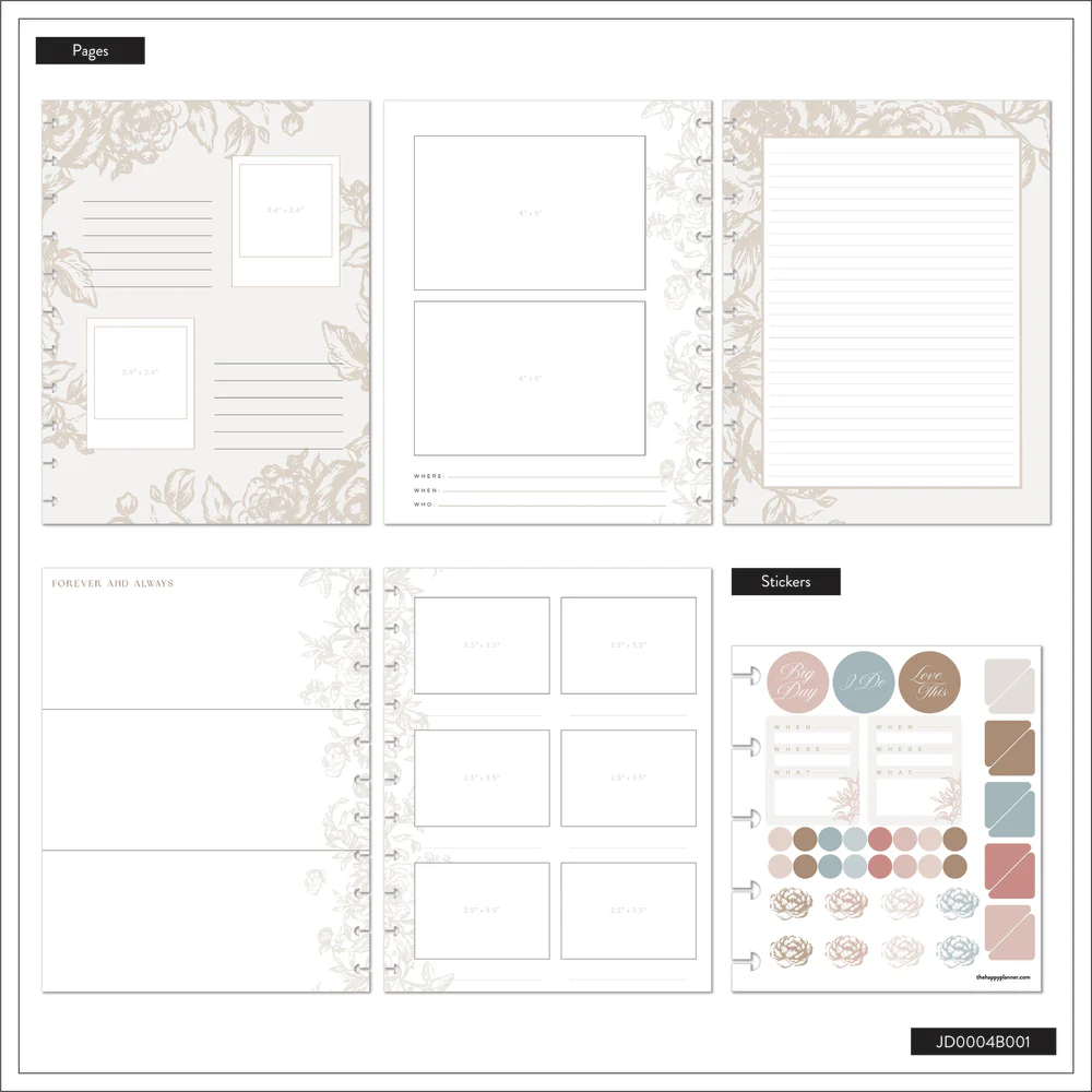 Love Blooms Wedding - Big Happy Memory Keeping Photo Journal - 80 Sheets - Image 11