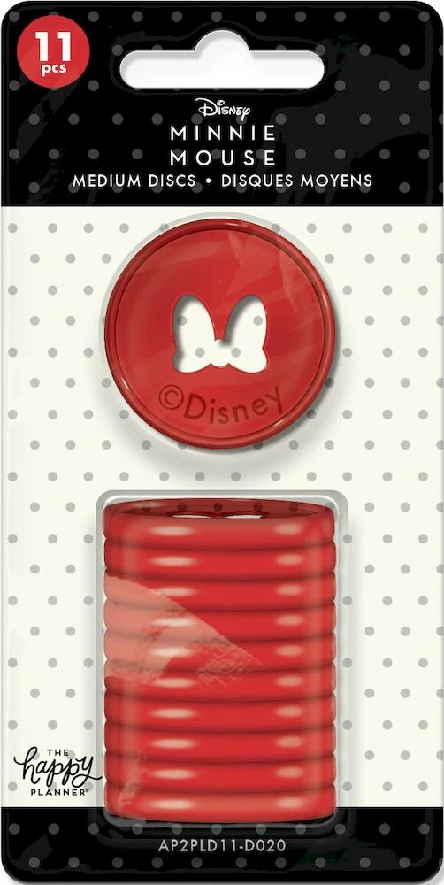 Minnie Mouse Red Bow Medium Plastic Disc Set - Image 3