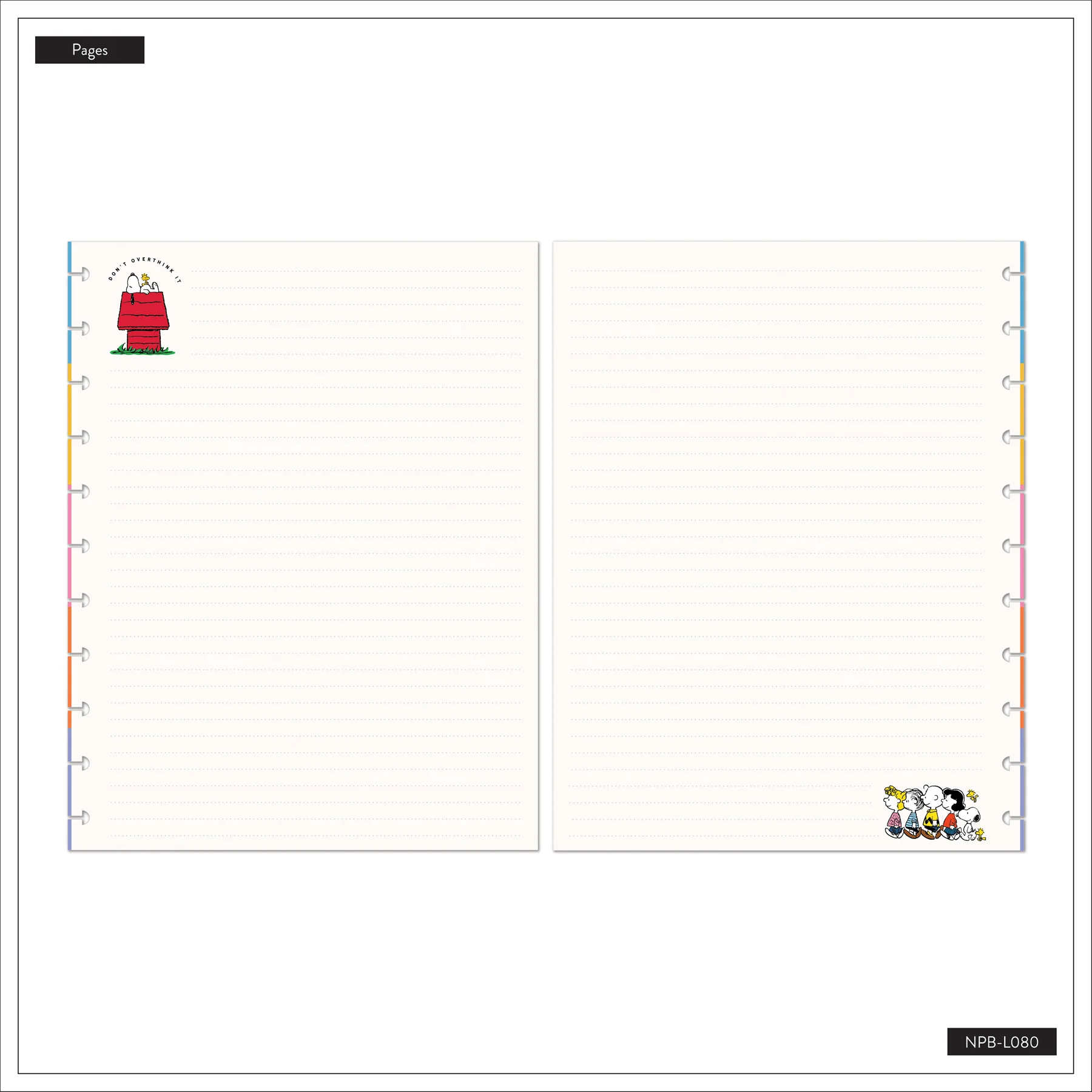 PEANUTS™ - Dotted Lined Big Notebook - 60 Sheets - Image 14