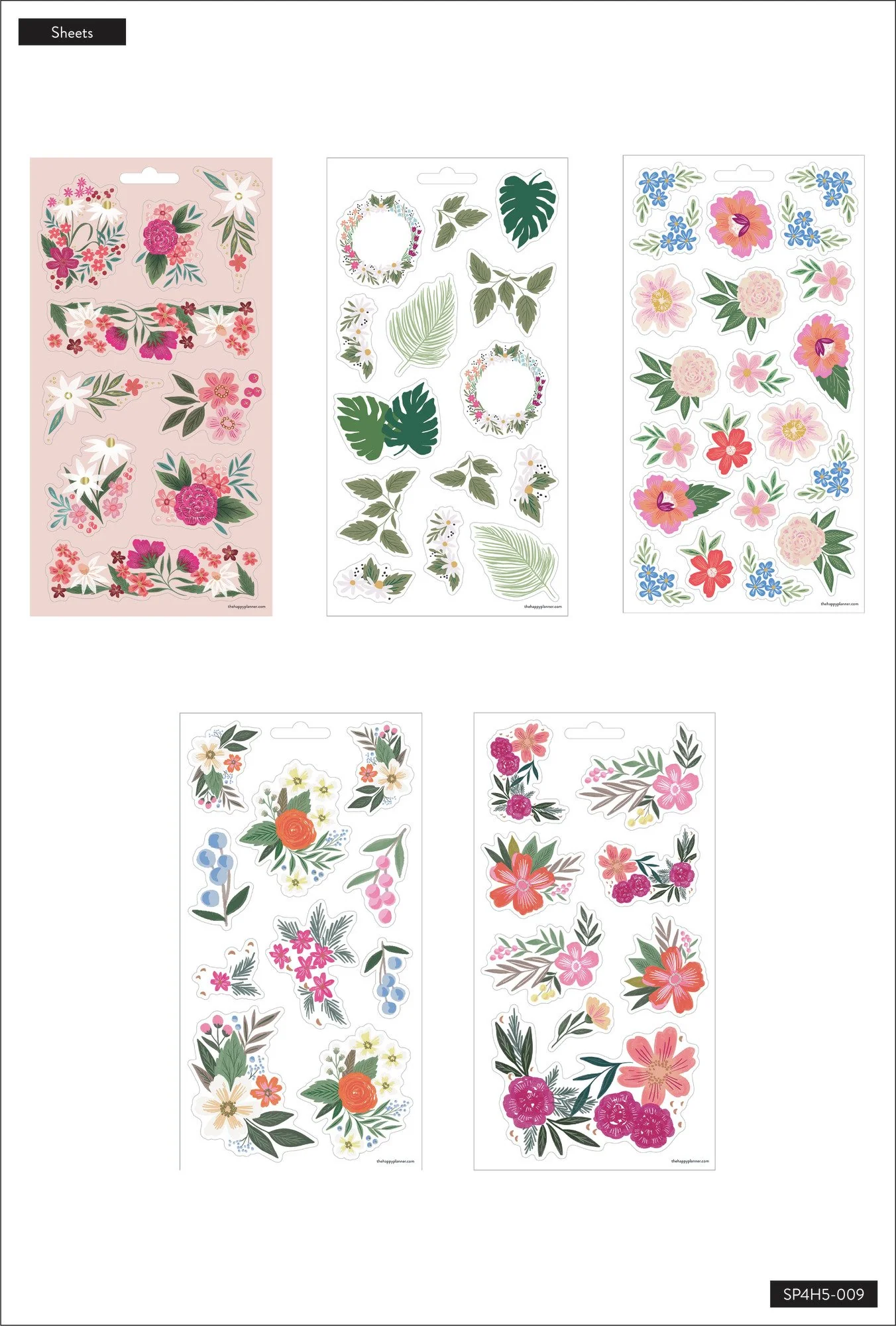 Spring Florals - 5 Sticker Sheets - Image 7