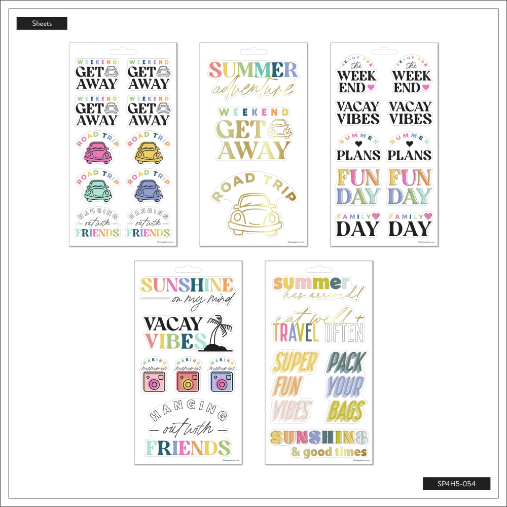 Summer Bucket List - 5 Sticker Sheets - Image 5