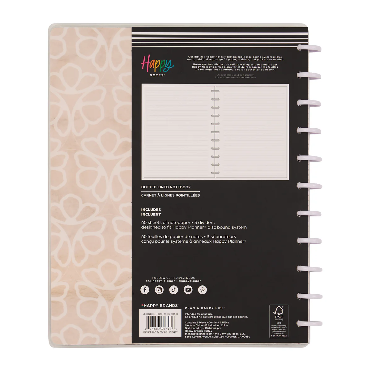 Textured Tile - Dotted Lined Big Notebook - 60 Sheets - Image 16
