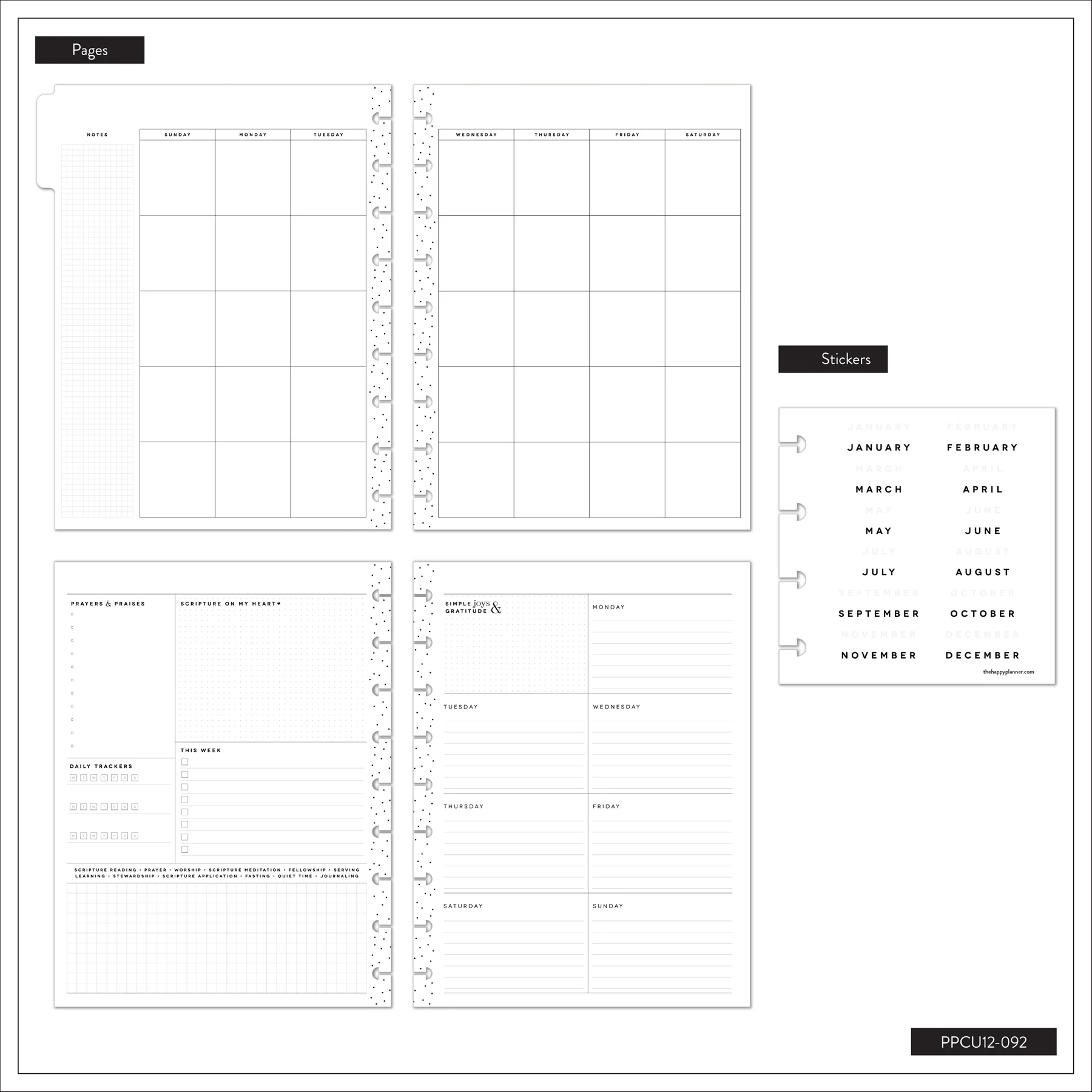 Undated Rise & Align Customizable Faith Planner - Classic Faith Layout - 12 Months - Image 24