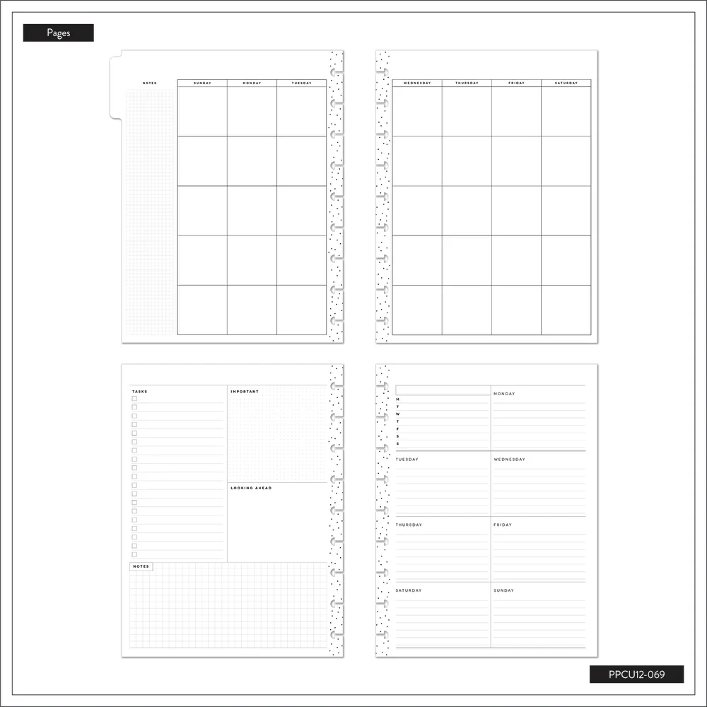 Undated Soft Florals Happy Planner - Classic Dashboard Layout - 12 Months - Image 8