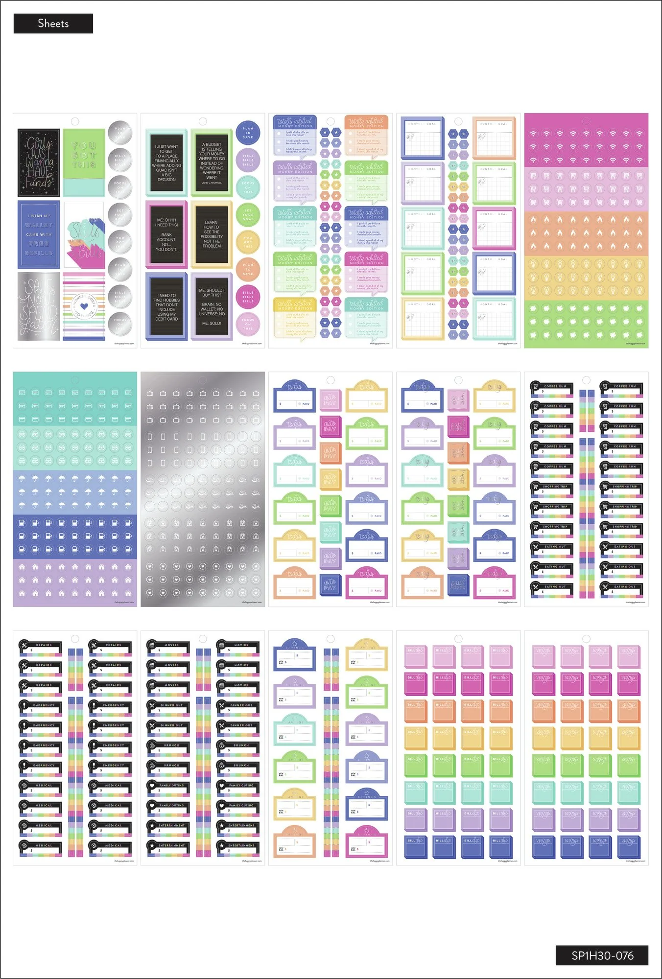 Value Pack Stickers - Budget Goals - Image 3