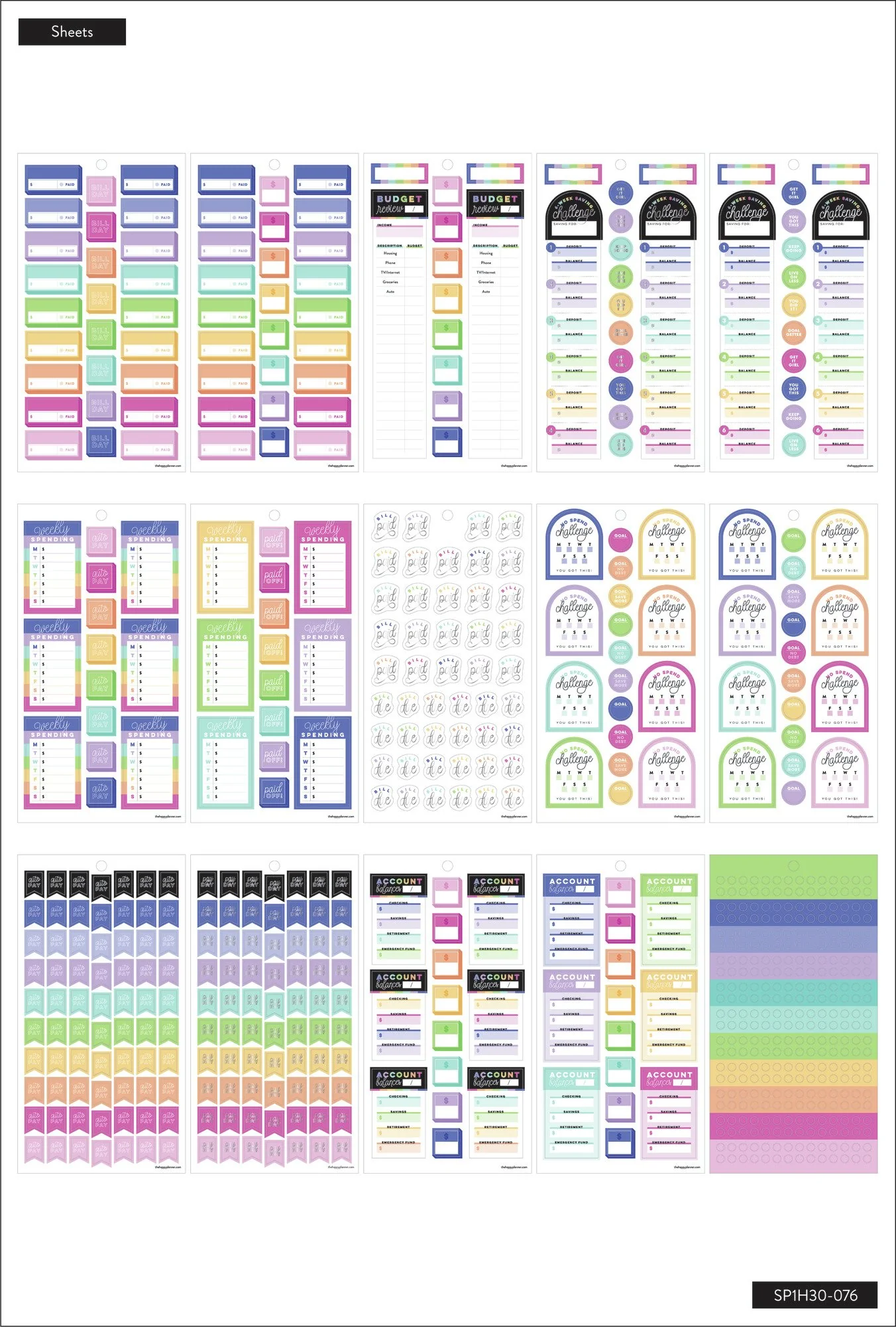 Value Pack Stickers - Budget Goals - Image 4