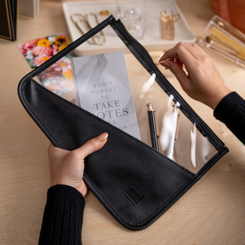 Work + Life Minimalist Pen Pouch - Black - Image 3