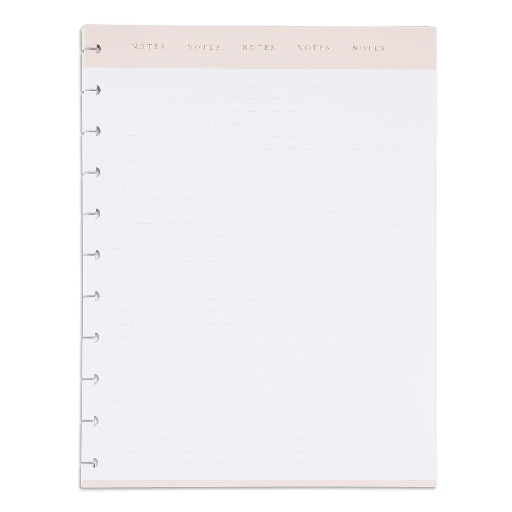 Work + Life Neutral Modernist Big Filler Paper - Dot Lined Paper - 60 Sheets